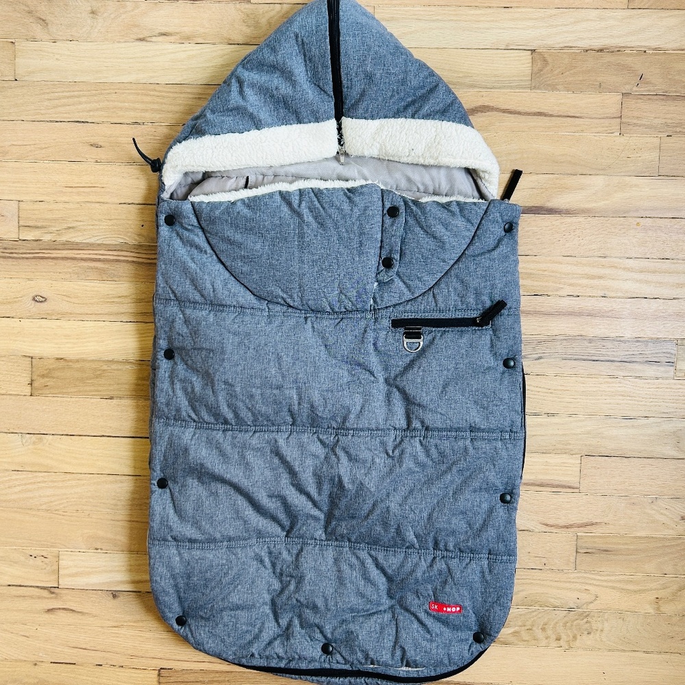 Skip Hop heather grey stroll & go three season footmuff toddler